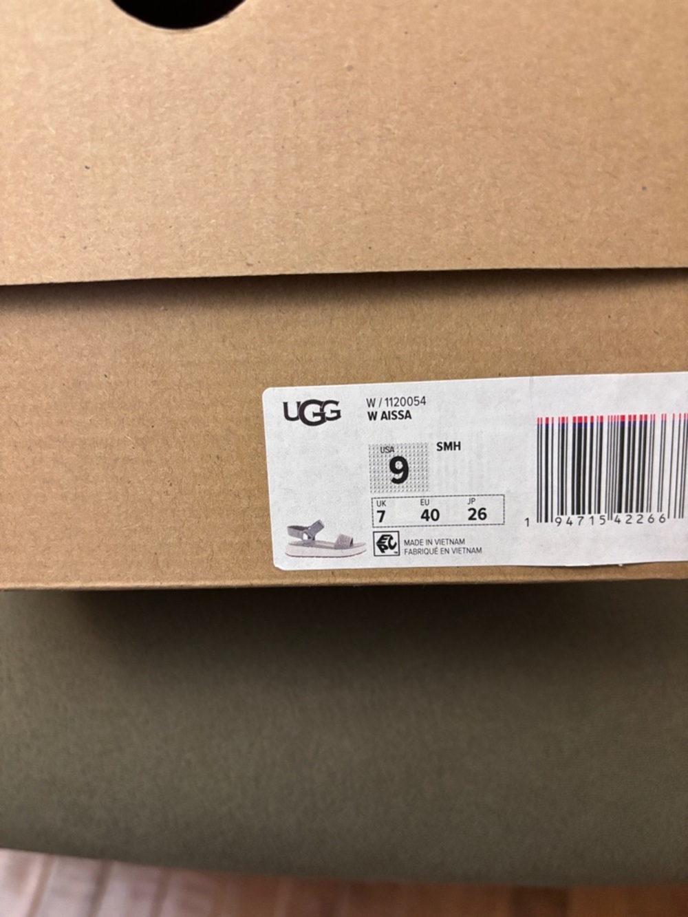 UGG Aissa Sandal Box Label - Taupe